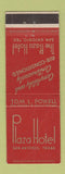 Matchbook Cover - Plaza Hotel San Antonio TX WEAR