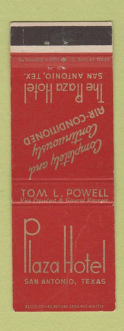 Matchbook Cover - Plaza Hotel San Antonio TX WEAR