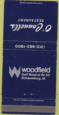Matchbook Cover - O'Connell's Restaurant Schaumburg IL 30 Strike