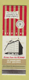 Matchbook Cover - Crockett Hotel San Antonio TX