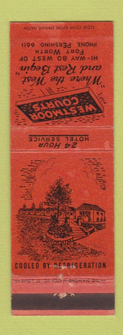 Matchbook Cover - Westmoor Courts Motel Fort Worth TX WEAR