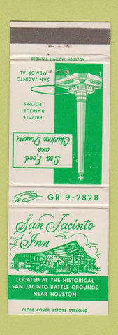 Matchbook Cover - San Jacinto Inn Houston TX