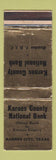 Matchbook Cover - Karnes County National Bank Karnes City TX WORN