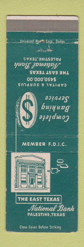Matchbook Cover - East Texas National Bank Palestine TX