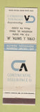 Matchbook Cover - Continental Insurance Cyril Smith Houston TX