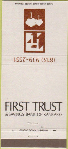 Matchbook Cover - First Trust Savings Bank Kankakee 30 Strike