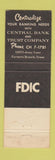 Matchbook Cover - Central Bank and Trust Farmers Branch TX