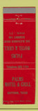 Matchbook Cover - Palms Motel Grill Baytown TX
