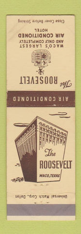 Matchbook Cover - Roosevelt Hotel Waco TX