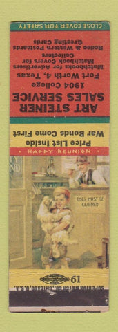 Matchbook Cover - Art Steiner Sales Advertising Matches Fort Worth TX