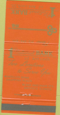 Matchbook Cover - 1st National Bank Antioch IL 30 Strike