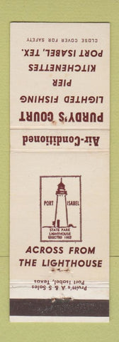 Matchbook Cover - Purdy's Court Port Isabel TX