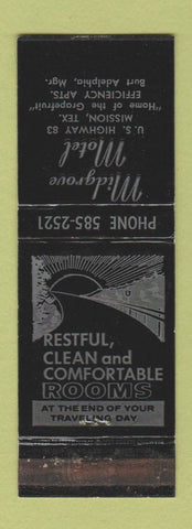 Matchbook Cover - Midgrove Motel Mission TX WORN