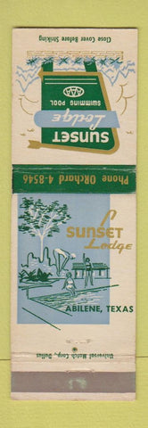 Matchbook Cover - Sunset Lodge Motel Abilene TX