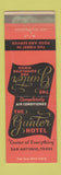 Matchbook Cover - Gunter Hotel San Antonio TX WEAR