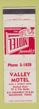 Matchbook Cover - Valley Motel Muleshoe TX