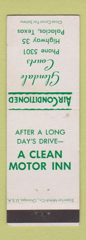 Matchbook Cover - Glendale Courts Motel Palacios TX