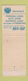 Matchbook Cover - SIC Insurance Loans Perryton TX WEAR