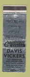 Matchbook Cover - Davis Vickers Tax Assessor San Patricio County Sinton TX WEAR
