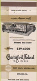 Matchbook Cover - Chesterfield Savings Bank Chicago IL
