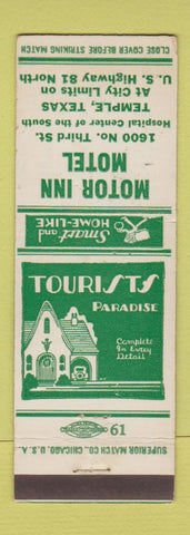 Matchbook Cover - Motor Inn Motel Temple TX