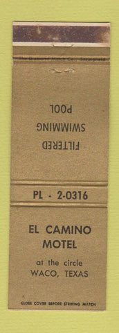 Matchbook Cover - El Camino Motel Waco TX WEAR