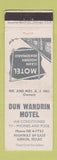 Matchbook Cover - Dun Wandrin Motel Lufkin TX
