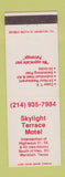 Matchbook Cover - Skylight Terrace Motel Marshall TX