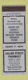 Matchbook Cover - Goliad Street Pharmacy San Antonio TX WEAR