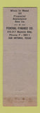 Matchbook Cover - Federal Finance San Antonio TX loans