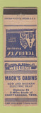 Matchbook Cover - Mack's Cabins Chattanooga TN WEAR