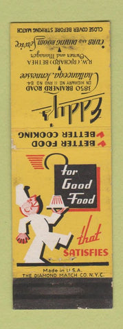 Matchbook Cover - Eddy's Restaurant Chattanooga TN WEAR