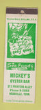 Matchbook Cover - Mickey's Oyster Bar Nashville TN WEAR