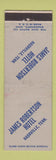 Matchbook Cover - James Robertson Hotel Nashville TN