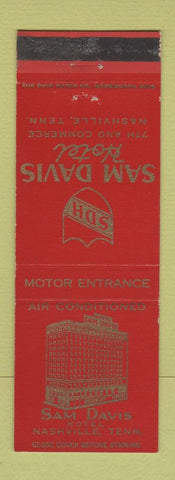 Matchbook Cover - Sam Davis Hotel Nashville TN
