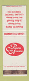 Matchbook Cover - Ronaold Harris Production Credit Cleveland TN WEAR