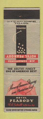 Matchbook Cover - Hotel Peabody Memphis TN