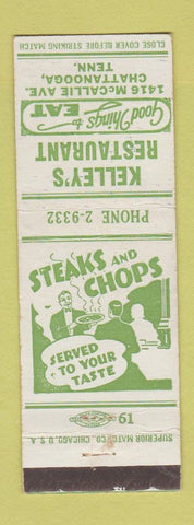 Matchbook Cover - Kelley's Restaurant Chattanooga TN WEAR