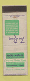 Matchbook Cover - Rocky Waters Court Restaurant Gatlinburg TN