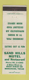Matchbook Cover - Sands Hills Motel Restaurant Monahans TX