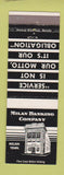 Matchbook Cover - Milan Banking Company Milan TN