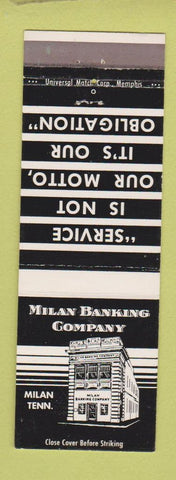 Matchbook Cover - Milan Banking Company Milan TN