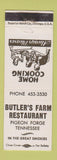 Matchbook Cover - Butler's Farm Restaurant Pigeon Forge TN