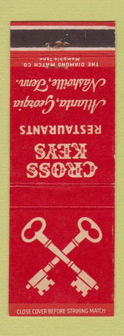 Matchbook Cover - Cross Keys Restaurant Nashville TN Atlanta GA