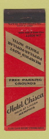 Matchbook Cover - Hotel Chisca Memphis TN