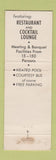 Matchbook Cover - Syracuse Airport Inn Syracuse NY