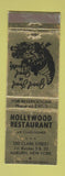Matchbook Cover - Hollywood Restaurant Auburn NY WEAR