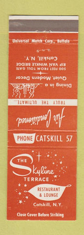 Matchbook Cover - Skyline Terrace Restaurant Catskill NY
