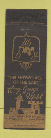 Matchbook Cover - King George Motel Syracuse NY