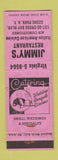 Matchbook Cover - Jimmy's Restaurant Italian Ozone Park NY WEAR